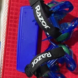 Razor Blue and Black Heel Skates
